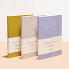 Set of 3 A5 hardbound notebooks by The Chronicles, The Bindery, shown together