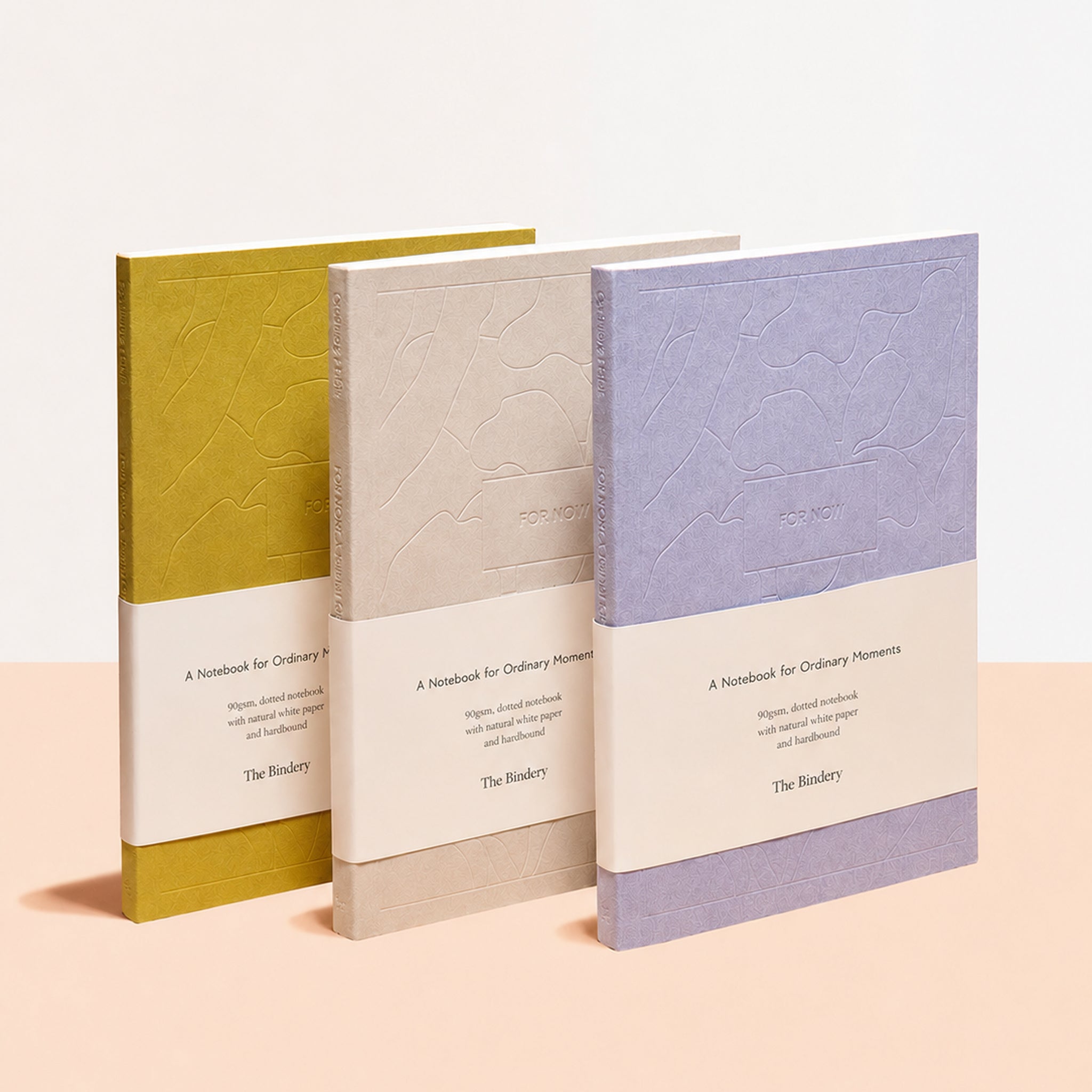 Set of 3 A5 hardbound notebooks by The Chronicles, The Bindery, shown together